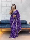 TEW Soft Georgette With Leriya Printed Embroidery Sequence Lace Sarees Bulk Orders In India